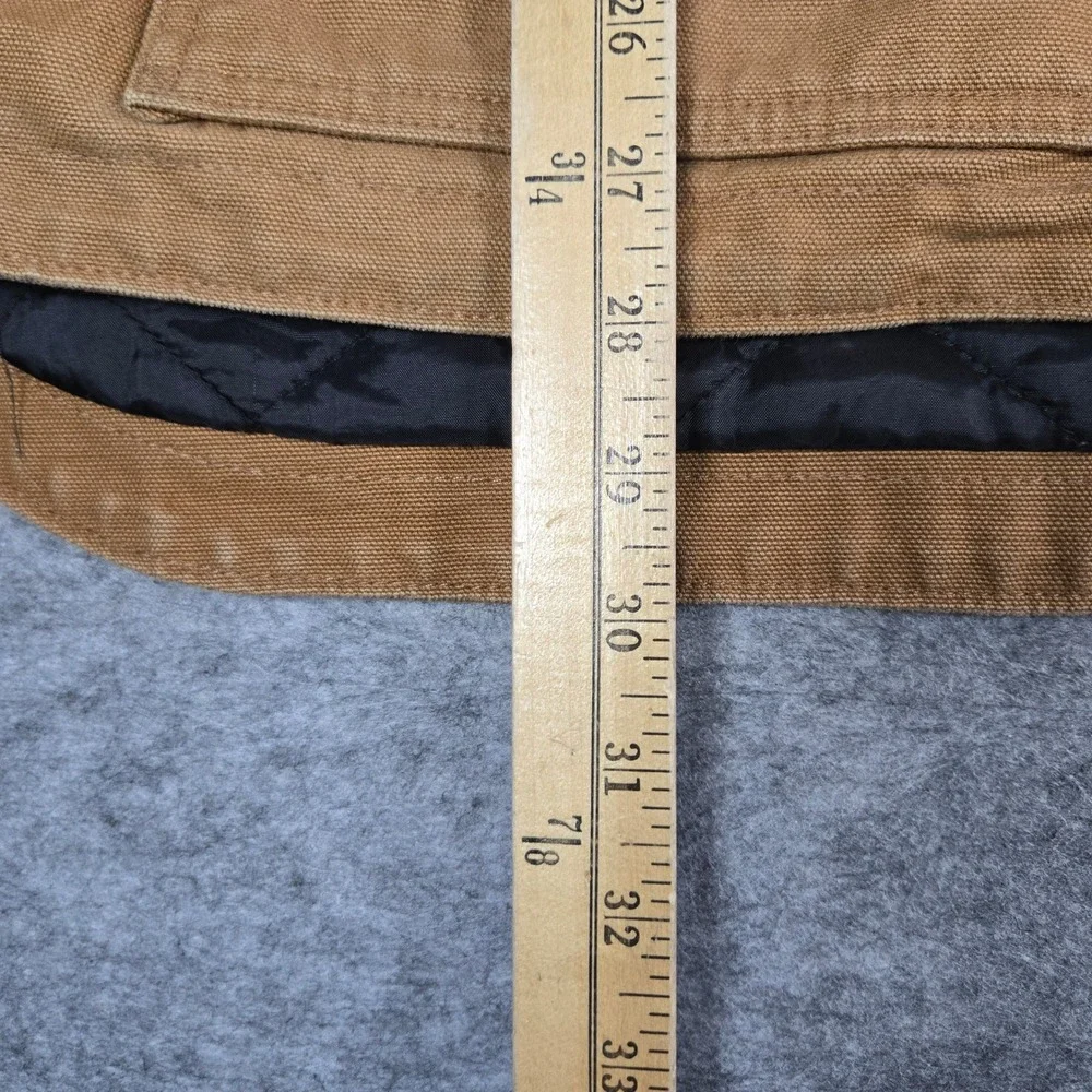 Carhartt Mens Brown Duck Canvas Quilted Lined Workwear Vest XL